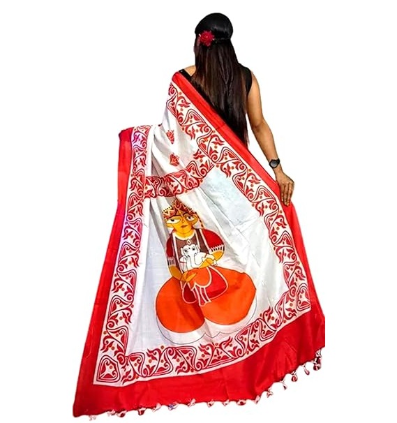 Ganesh Print Ma Durga Cotton Saree